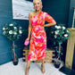 Emer One Shoulder Midi Dress Amber