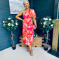 Emer One Shoulder Midi Dress Amber