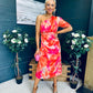 Emer One Shoulder Midi Dress Amber