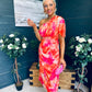Emer One Shoulder Midi Dress Amber