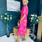 Emer One Shoulder Midi Dress Pink