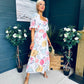 Davina Puff Sleeve Midi Dress White
