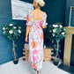 Davina Puff Sleeve Midi Dress Blush
