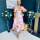 Davina Puff Sleeve Midi Dress Blush