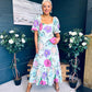 Davina Puff Sleeve Midi Dress Mint