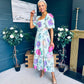 Davina Puff Sleeve Midi Dress Mint