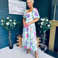 Davina Puff Sleeve Midi Dress Mint