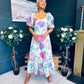 Davina Puff Sleeve Midi Dress Mint