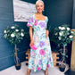 Davina Puff Sleeve Midi Dress Mint