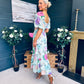 Davina Puff Sleeve Midi Dress Mint