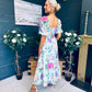 Davina Puff Sleeve Midi Dress Mint