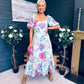 Davina Puff Sleeve Midi Dress Mint