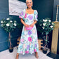 Davina Puff Sleeve Midi Dress Mint
