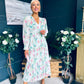 Judith Pleated Midi Dress Floral Green