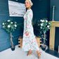 Judith Pleated Midi Dress Floral Green