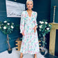 Judith Pleated Midi Dress Floral Green