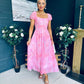 Dione Banded Midi Dress Pink
