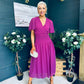Molly Drop Waist Midi Dress Berry