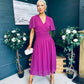 Molly Drop Waist Midi Dress Berry