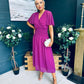Molly Drop Waist Midi Dress Berry