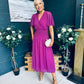 Molly Drop Waist Midi Dress Berry