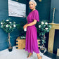 Molly Drop Waist Midi Dress Berry
