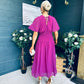 Molly Drop Waist Midi Dress Berry