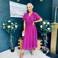 Molly Drop Waist Midi Dress Berry