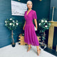 Molly Drop Waist Midi Dress Berry