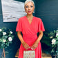 Molly Drop Waist Midi Dress Coral