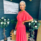 Molly Drop Waist Midi Dress Coral