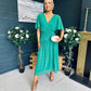 Molly Drop Waist Midi Dress Emerald