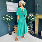 Molly Drop Waist Midi Dress Emerald