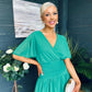 Molly Drop Waist Midi Dress Emerald