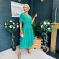 Molly Drop Waist Midi Dress Emerald