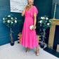 Orla Detailed Midi Dress Pink