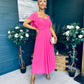 Orla Detailed Midi Dress Pink