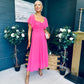 Orla Detailed Midi Dress Pink