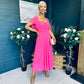Orla Detailed Midi Dress Pink