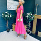 Orla Detailed Midi Dress Pink