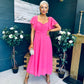 Orla Detailed Midi Dress Pink