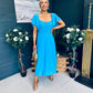 Orla Detailed Midi Dress Blue