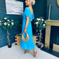 Orla Detailed Midi Dress Blue