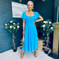 Orla Detailed Midi Dress Blue