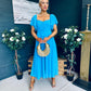Orla Detailed Midi Dress Blue
