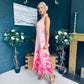 Clodagh Halterneck Midi Dress Floral Pink