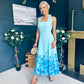Clodagh Halterneck Midi Dress Floral Pastel