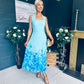 Clodagh Halterneck Midi Dress Floral Pastel