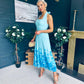 Clodagh Halterneck Midi Dress Floral Pastel