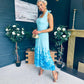 Clodagh Halterneck Midi Dress Floral Pastel